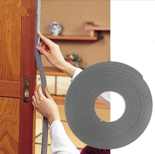 Yapışkanlı Yalıtım Süngeri Kapı Pencere İzolasyon Bandı 3 mm Kalınlık 35 mm Genişlik 10 Metre - 2