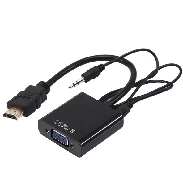 POWERMASTER PM-32015 HDMI TO VGA ÇEVİRİCİ ADAPTÖR SES ÇIKIŞLI