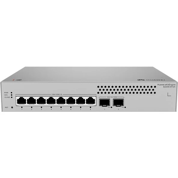 HUAWEI 8port eKIT S220S-8T2X GIGABIT 2xSFP+ Yönetilebilir Switch RackMount Layer2 - 3