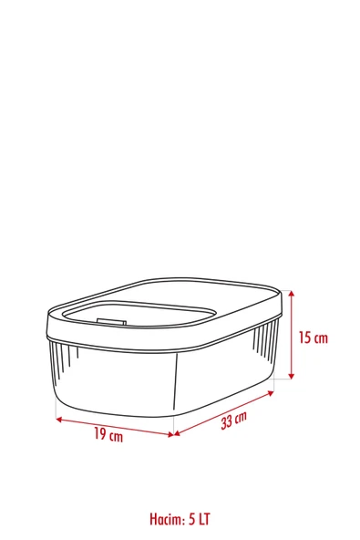 2Li 5 LT Multibox Kayar Kapaklı Saklama Kabı & Erzak Kabı & Toz Ve Tablet Deterjan Kutusu ( ETİKET H - 6