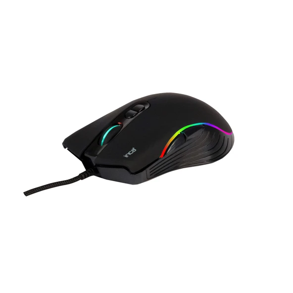 INCA IMG-GT15 USB RGB Led Aydınlatmalı 4800dpi Gaming Optic Siyah Mouse - Resim 2