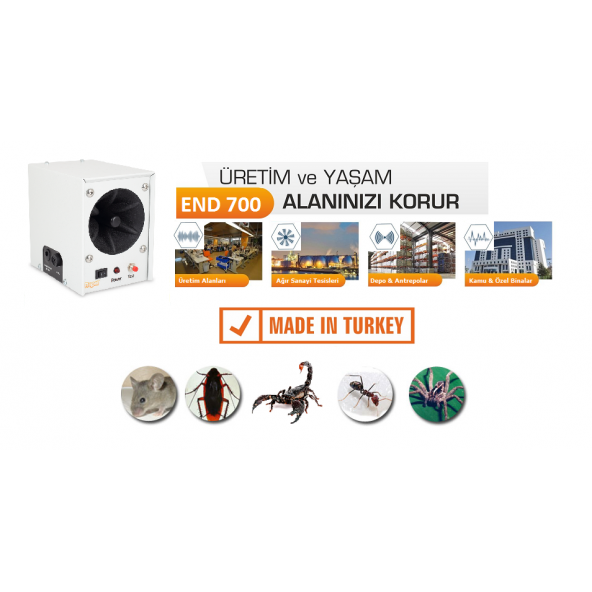 Repel END 700 Endüstriyel Ultrasonik Fare Sıçan Yarasa Kovucu - 6