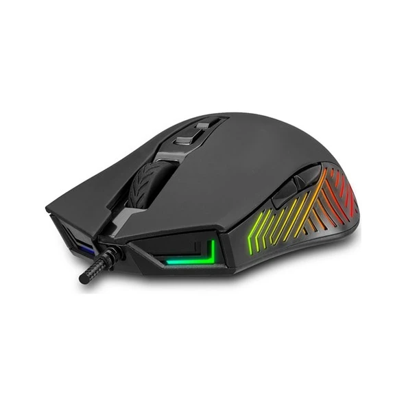 INCA IMG-GT17 USB RGB Led Aydınlatmalı 6400dpi Gaming Optic Siyah Mouse - Resim 2