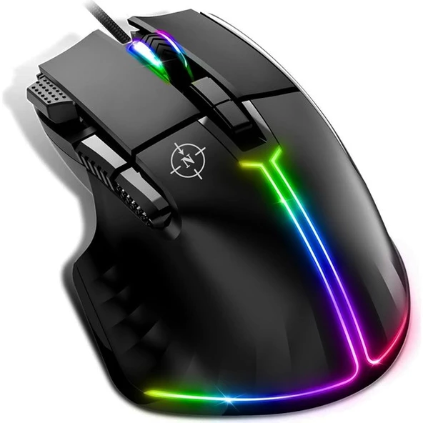 NORTH Ragnarok USB 12800dpi Gaming Siyah Mouse RGB - 2