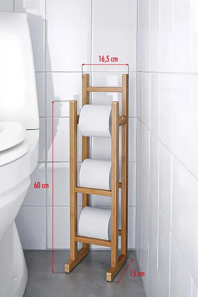 Doğal Bambu Yedekli Wc Kağıtlık - 4