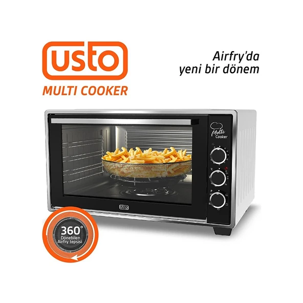 Usto 2105 Airfryer Özellikli 50 L Multi Cooker Beyaz Midi Fırın - 2