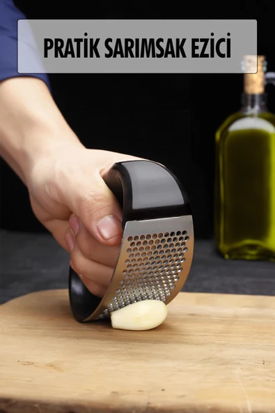 Tutma Kollu Paslanmaz Çelik Sarımsak Ezici Doğrayıcı