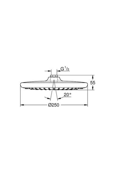 Grohe Tempesta 250 Tepe Duşu 1 Akışlı 26662000 - 3