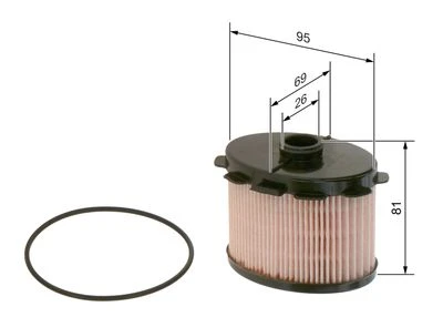 Bosch 1457431703 Mazot Filtresi Partner P206 P306 Berlingo Jumpy X sara Scudo DW8 / DW8B (01 08) Corolla 00 02 1.9 d 98 190648