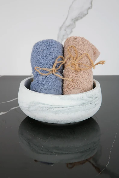 Beton Dekoratif El Yapımı Kase Çok Amaçlı Düzenleyici Havluluk Takılık