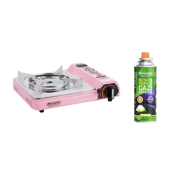 Orcamp Seramik Pro Kamp Ocak Pembe CK-508+1 Adet Kartuş KTS-227 ORC-018-A1