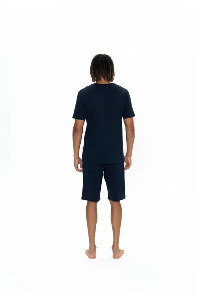 U.S. Polo Assn. Erkek %100 Pamuk 3'lü Çizgili Pijama Takım - Resim 8