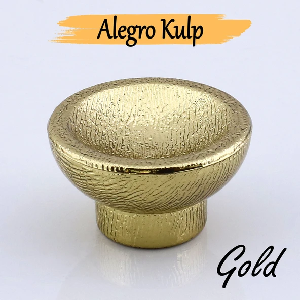 Alegro Düğme Gold Mobilya Mutfak Dolap Dolabı Çekmece Kulpu Kulbu Plastik Altın Tek Vida Altın Kulp