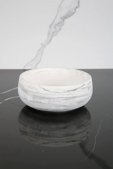 Beton Dekoratif El Yapımı Kase Çok Amaçlı Düzenleyici Havluluk Takılık - 2