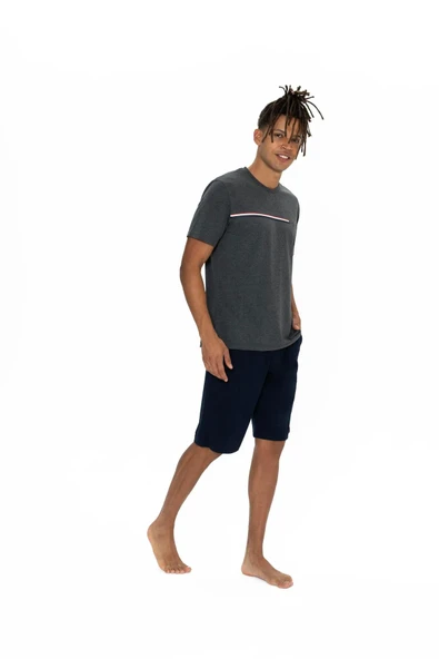 U.S. Polo Assn. Erkek Alt Üst Pijama Şort Takım - Resim 5