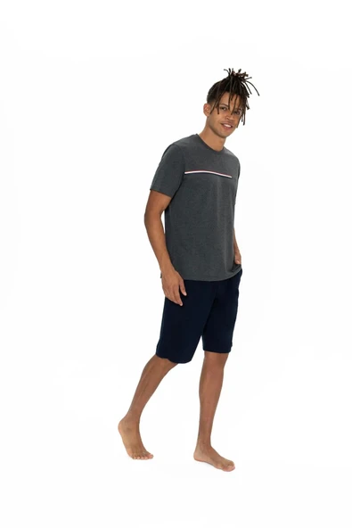 U.S. Polo Assn. Erkek Alt Üst Pijama Şort Takım - 5