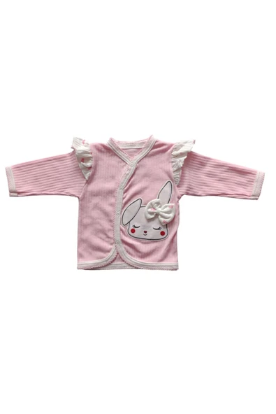 Kız Bebek Zıbın, Hastane Çıkışı Çocuk Penye Tavşanlı 3 Lü Set - 6
