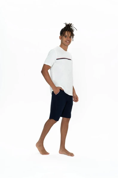 U.S. Polo Assn. Erkek Alt Üst Pijama Şort Takım - 9