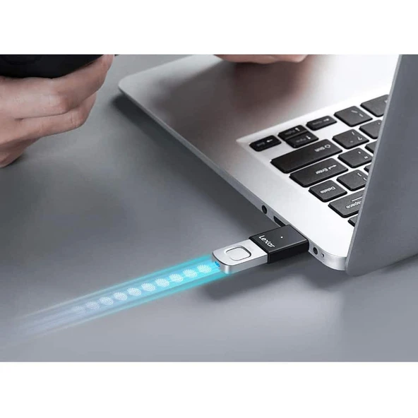 Lexar 64GB Parmak İzi Okuyuculu F35 Pro 300Mb 3.2 USB Flash Bellek - 4