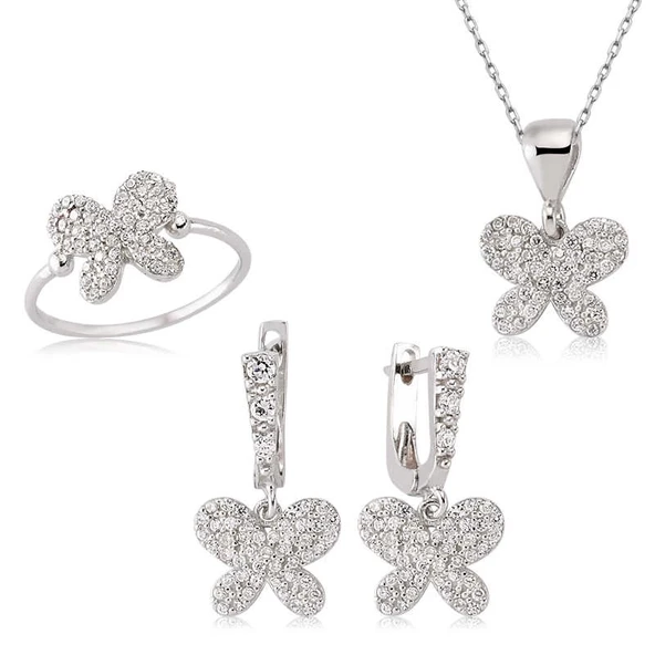 Gümüş Kelebek Bayan Set