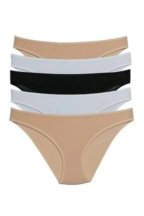 Pierre Cardin Kadın Pamuklu Basic Brief  5li Külot - 2