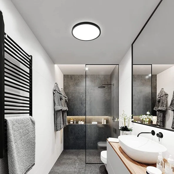 24 Watt Beyaz Işık, Çok Kaliteli Sıva Üstü Metal Kasa Tavan Armatürü, 1700 Lümen 6500 Kelvin Armatür - Resim 5