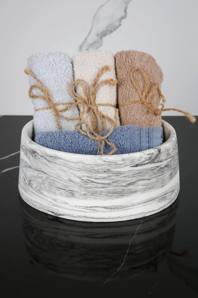 Beton Dekoratif El Yapımı Kase Çok Amaçlı Düzenleyici Havluluk Takılık 20 Cm