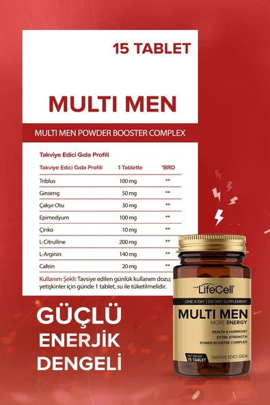 Multı Men Power Booster Complex  More Energy ( Erkeklere Özel Multivitamin Desteği) - 3