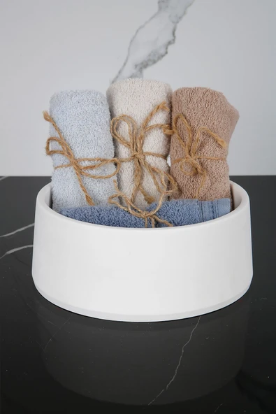 Beton Dekoratif El Yapımı Kase Çok Amaçlı Düzenleyici Havluluk Takılık 20 Cm