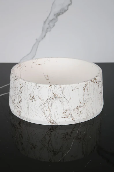 Beton Dekoratif El Yapımı Kase Çok Amaçlı Düzenleyici Havluluk Takılık 20 Cm - 2