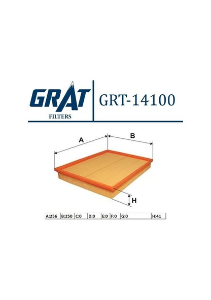Grat Hava Filtresi Opel Astra G 1.7CDTİ 2.0 di 98-05/Astra H 1.3 CDTİ 1.7 CDTİ 04-/Zafira