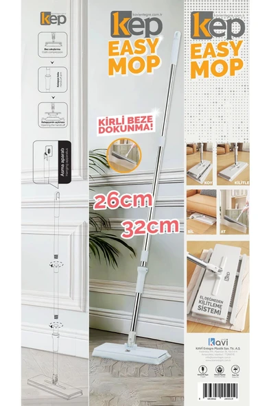 Easy Mop 26 Cm L - Otomatik Bez Yakalayan Mop - Eliniz Kirlenmesin! - 5