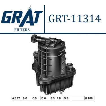 GRAT Mazot Filtresi Renault Clio 3 Modus 1.5 Dci Sensörsüz (GRT-11314)