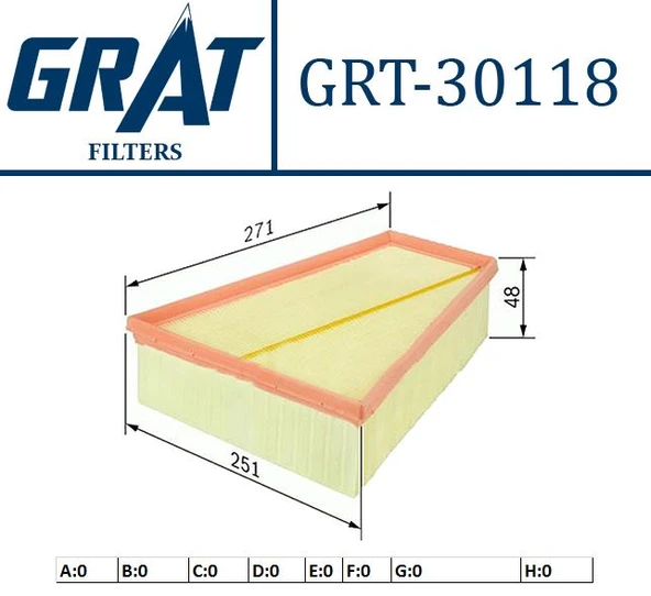 Grat Hava Fıltresı ( BMW : 520 i 2011-/ X1 16i 20i 13-/Z4 2.0i 11- )