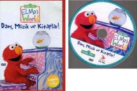 Sesame Street Elmo World Dans, Müzik ve Kitaplar DVD / İngilizce ve Türkçe