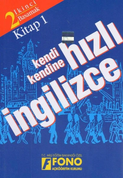 Fono Kendi Kendine Hızlı İngilizce 8 Parça Takım (4 Kitap + 4 CD) "1. Basamak 2 Kitap - 2 CD + 2. Basamak 2 Kitap - 2 CD"