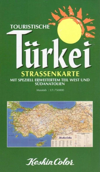Touristische Türkei Strassenkarte / Mit Speziell Erweitertem Teil West Und Südanatolien