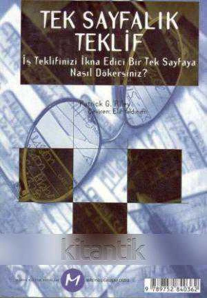 Bireysel Gelişim Dizisi / Tek Sayfalık Teklif (İş Teklifinizi İkna Edici Bir Tek Sayfaya Nasıl Dökersiniz?) Elif Yıldırım Çevirisi