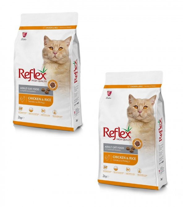Reflex Chicken Rice Tavuklu ve Pirinçli Yetişkin Kedi Maması 2 Kg (2 ADET)