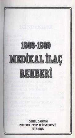 1988 - 1989 Medikal İlaç Rehberi