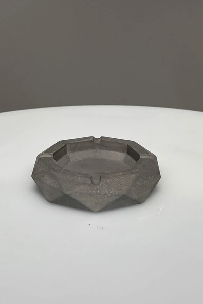 Gri Beton Geometrik Kül Tablası - 2