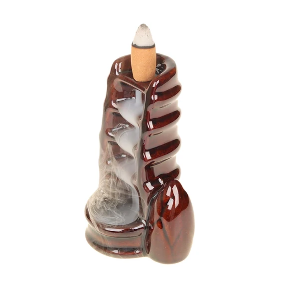 C0879-KAHVERENGİ BACKFLOW GERİ AKIŞ ŞELALE TÜTSÜLÜK 6,5/5,5,10 CM - 3