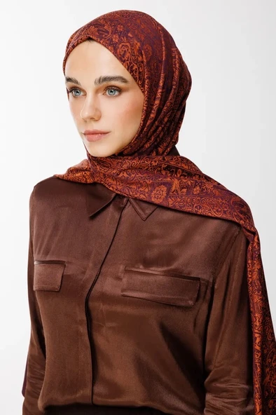 MOONCORN HENNA DESEN ÇİFT TARAFLI ŞAL - 5