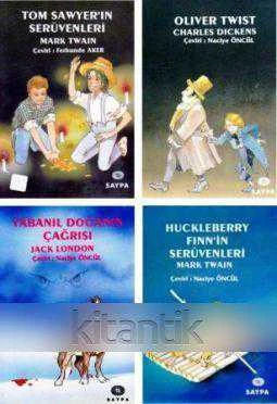 İlk Adım Dünya Çocuk Klasikleri 4 Kitap Takım / 1995 Yılı İlk Baskısı (Yabanıl Doğa'nın Çağrısı + Huckleberry Fınn + Oliıver Twist + Tom Sawyer)