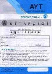 Sistematik AYT Deneme Sınavı 2 A Kitapçığı, Kolektif