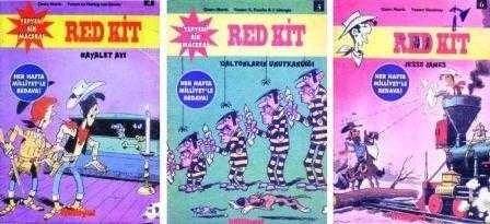 Red Kit 3 Sayı Takım / Sayı: 2, 3 ve 6 "Jesse James + Hayalet Avı + Daltonların Unutkanlığı" /Renkli İlk Baskıları - Eray Canberk Çevirisi