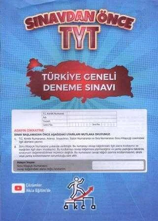 Sınavdan Önce TYT Türkiye Geneli Deneme Sınavı