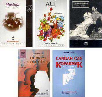 Orhan Asena Tiyatro Seti / 4 Kitap Takım / İlk Baskılar (Mustafa, Toroslardan Öteye, Hürrem Szultana, Candan Can Koparmak)