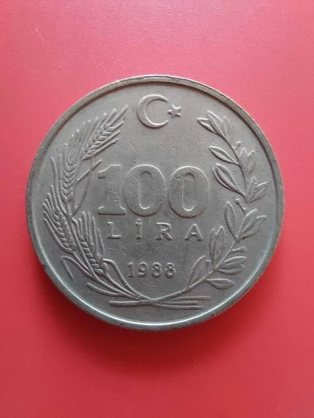 T.C. Merkez Bankası Madeni 100 Lira (1988 Yılı Üretimi) / Bakır - Nikel