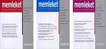 MSY (Memleket Siyaset Yönetim) Dergisi 2009 Sayı: 9, 10, 11 / 4 Aylık Kuramsal Dergi (2009 Yılı Tam Takım 3 Sayı)